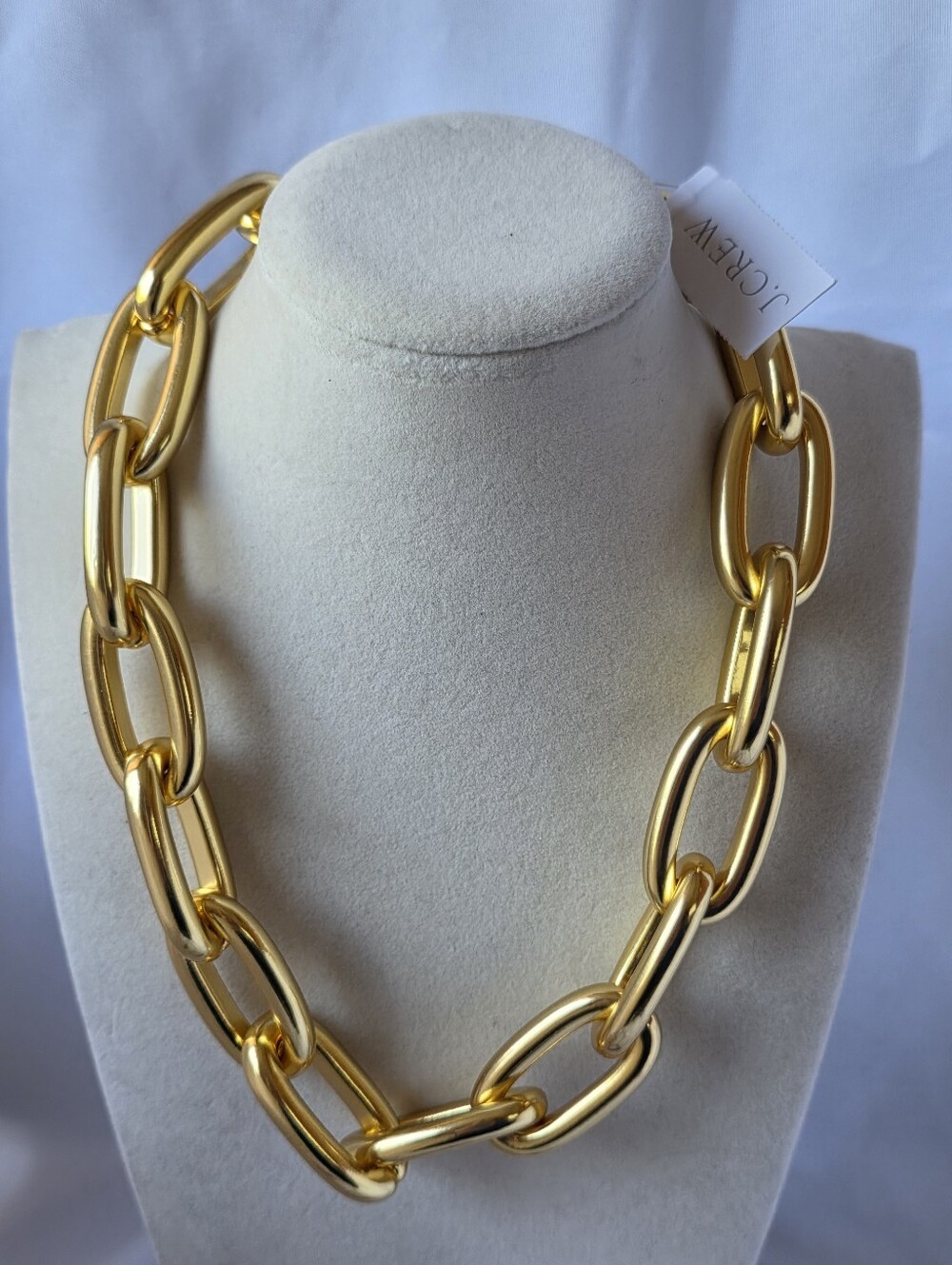 J.Crew NWT Gold Tone Chunky Link Statement Necklace
